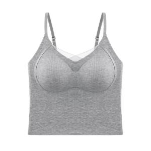 Áo ba lỗ nữ MiiOW Catman vải cotton không dây có đệm ngực - mùa hè 2025