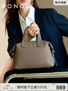 Red Valley Womens Handbag Leather Shoulder Bag Commuter Bag Small Design Boston Bag Daily Use Soft Medium Hardness