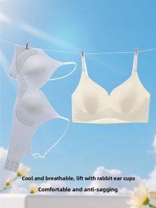 MiiOW | Ultra-Thin Seamless Womens Bra With Rabbit Ear Design No Steel Ring Soft Supportive Anti-Sagging Beautiful Back Underwear