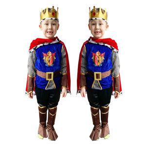 Children King Prince Costume For Kids Boys Cosplay Halloween Birthday Fancy Party Dress