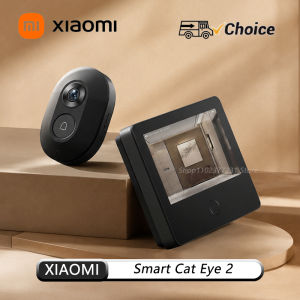 Xiaomi | XIAOMI Smart Cat eye 2 WiFi Wireless Camera Video Peephole Doorbell 3MP HD Infrared Night Vision 180 Wide Nngle For Mi Home APP