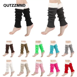 Ống Tất Len Giữ Ấm Thu Đông Phối Lông Ấm Áp Cực Xinh Phong Cách Hàn Quốc