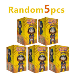 Bandai | Anime 8cm Naruto 9pcs Set Random Blind Box Haruno Sakura Kakashi Sasuke Action Figure Movie Model Toy Birthday Christmas Gift