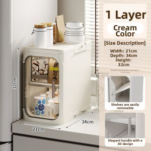 MEIZHUFU | Waterproof Sliding Storage Cabinet for Tight Spaces