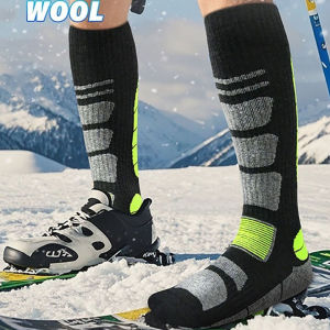 GTUBIKE Merino Wool Thermal Socks Men Women Winter Long Warm Compression Socks For Ski Hiking Snowboarding Climbing Sports Socks