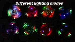 Fidget Spinner Glow in the Dark Toy Anti Stress Led Tri-Spinner Autism Luminous Spinners Kinetic Gyroscope for Children