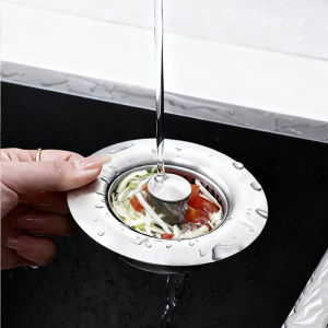 Kitchen Sink Drain Plug Sink Accessories Sink Filter Odor Proof Pop Up Core Push Button Drain Pipe Accessories