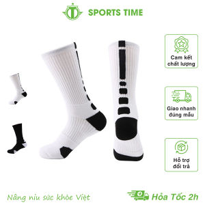 Tất chạy bộ cổ cao dày dặn vớ đá bóng thiết kế đơn giản tinh tế phù hợp cho cả nam và nữ chơi thể thao