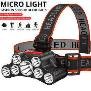 High Brightness Head Light 7 LED Flashlight USB Rechargeable 300LM Torch Cycling Light Waterproof Camping Hiking Headlamps