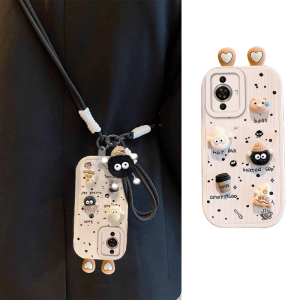 Cute Bear Silicone Phone Case for Iqooneo10 Pro+ New Female Full Cover Anti-Fall Simple V2425A Compatible with Vivo
