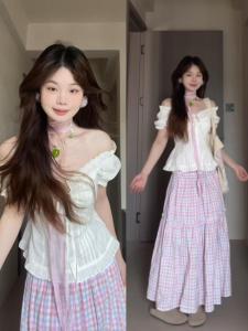 Áo Sơ Mi Nữ Tay Ngắn Một Bên Vai Ren Thanh Lịch Mùa Hè Thiết Kế Độc Đáo Ôm Eo Phong Cách Hàn Quốc Thường Ngày Màu Trơn