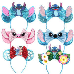 การ์ตูน Lilo & Stitch Headbands สําหรับสาว Mickey Mouse หู Hairband เด็ก Yoda อุปกรณ์เสริมผมผู้หญิง Disney Angel Headwear ของขวัญ