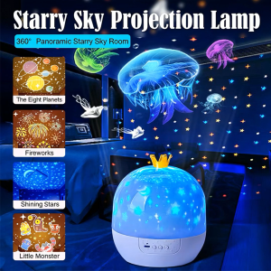 MBMSHEGH 21 Theme Starry Sky Projector Lamp LED Night Light Baby Sleep Lights with Music Living Room Bedroom Decoration Christmas Lights Children Gift