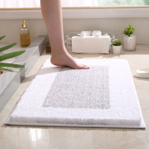 Bathroom Floor Mat Anti slip Toilet Door Mat Minimalist Thickened Entrance Absorbent Rug Super Soft Machine Washable Bath Rug Carpet Household Bedroom Foot Mats Bathroom Entry Mat