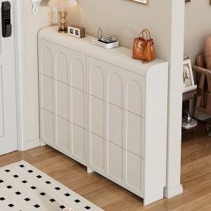 ชั้นวางรองเท้าแบบติดประตูหน้าบ้านแบบบางเฉียบ ชั้นวางรองเท้าแบบหุ้มข้อต่อแบบอเนกประสงค์ ชุดของขวัญตกแต่งบ้านสไตล์ฝรั่งเศส