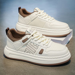 Stylish Versatile High-end Leather-Upper Thick Sole Casual Shoes