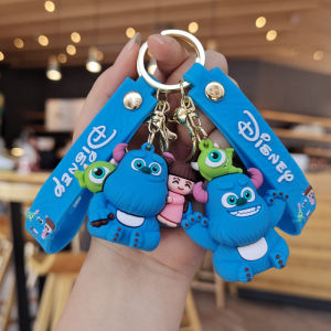 Anime Monsters University 3D Figure Keychain Cute Monsters Inc. James P. Sullivan Keyring Schoolbag Pendant Toy Gift for Kids