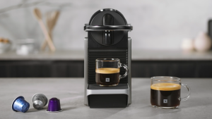 Nespresso Pixie C62 Automatic Coffee Machine Coffee Maker with Coffee Capsules Titan