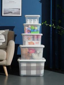 COLOGO 🥇 Transparent Storage Box Kotak Simpanan Roda Storage Box with wheels Storage Container with lid