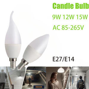 1PC LED Candle Bulb AC85-265V E14 E27 9W 12W 15W LED Candle Bulbs Ceiling Lights Decoration LED Chandelier For Home living room