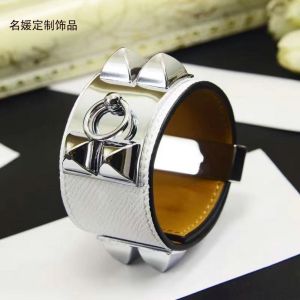 Punk Style Leather Bracelet for Women Korean Nail Art Kelly Wide Leather Bracelet in Stock