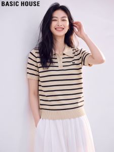 Basic House | Áo Polo Nữ Thun Sọc
