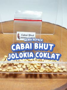 Benih Cabai Bhut Jolokia Chocolate Unggulan Berkualitas biji bibit repack cabe coklat pepper super pedas sambal sambel hydroponik hidroponik tanaman berbiji pot