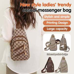 Womens Chest Bag Soft Leather Bag 2025 New Crossbody Bag Ins Street Fashion Womens Bag Small Backpack Chest Bag Travel Bag