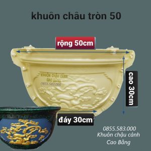 khuôn đúc chậu cảnh tròn 60 chất liệu ABS siêu bền khuôn có lòng trong dễ dàng sử dụng cho người mới bắt đầu