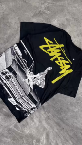 Kaos Stussy - tshirt stussy - kaos pria - tshirt pria - baju pria - kaos pria stussy BEAT CRAZY HITAM