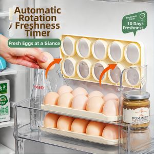HALEXIONG | Automatic Lid Food Grade Egg Storage Box