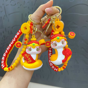 Spring Hat Gold Snake Knot New Year Joyful Snake Year Gift Box Keychain Festive Wealth Attracting Snake Creative Gift