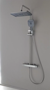 [✅SG]  Space Aluminum 3 Mode Shower Set Gun Grey Cold Hot Mix Ceramic Valve Large Sky Top Handheld Shower Bathroom