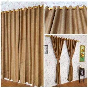 Hordeng gorden polos embos 12 ring mewah harga murah ukuran 125x225 motif timbul elegan