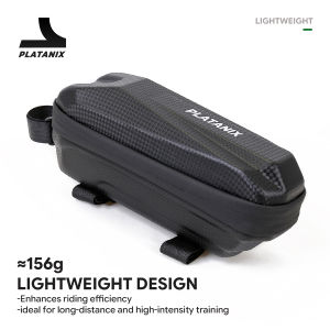 PLATANIX EVA Hard Shell Bicycle Top Tube Bag Waterproof Carbon Texture Frame Bag for MTB Road Bike