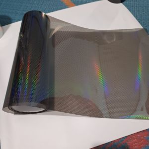 Sticker lampu Motor Sarang Tawon Stiker Skotlet Hybrid Pelangi Hologram Motif Hexagonal Transparan Tembus Buat variasi Lampu motor