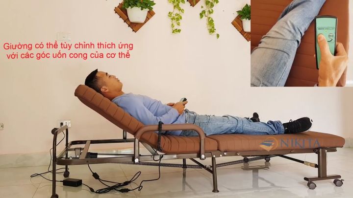 Giường xếp nâng đầu, nâng lưng bằng điện, Điều khiển bằng Remote tiện ...