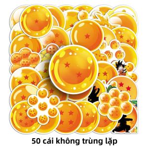 Bandai | BỘ 50 Dragon Ball Anime Graffiti Bộ Hình Dán Chống Thấm Nước DIY Đề Can Cho Laptop Notebook Điện Thoại Xe Cổ Điển Hoạt Hình Đồ Chơi Trẻ Em 4-6cm