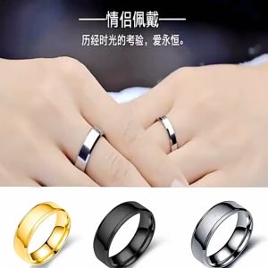 4mm Smooth Glossy Double Bevel Titanium Steel Ring Fashion Simple Stainless Steel Ring Couple Men Women Cincin