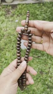 Tasbih Muslim Kayu Liwung Macan Asli Model Pipih