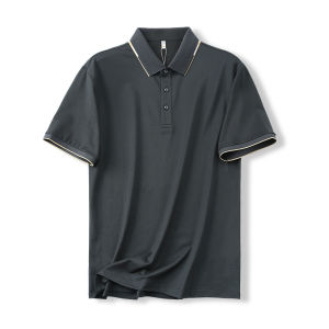 Áo Thun Polo Tay Ngắn Mùa Hè Cho Nam Chất Liệu Lụa Tơ Tằm Tay Ngắn Thời Trang Công Sở Thường Ngày Màu Trơn Phong Cách Thành Phố
