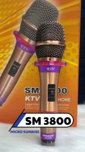 Micro karaoke có dây chính hãng SUNRISE SM 3800 hát nhẹ hút giọng mic kèm dây zin dài 5m chống gãy bền bỉ
