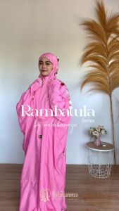 Mukena Terusan Dewasa Jumbo Bordir Handmade Unik Rambatula Series By malaikamoza Mukenah Lajuran Hadramaut Perlengkapan Sholat Tlekung Terbaru