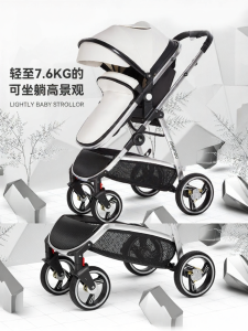 NIUBEIER | Xe Đẩy Trẻ Em Ngồi và Nằm 0-3 Tuổi Nhẹ Có Thể Gập Lại Cao