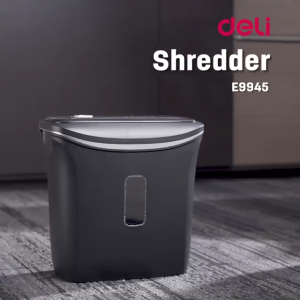 Deli เครื่องทำลายเอกสาร เครื่องย่อยกระดาษ ย่อยอัตโนมัติ ระดับความปลอดภัย DIN Security Level 4 อุปกรณ์สำนักงาน Paper Shredder