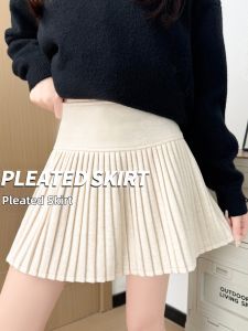 YAYANGREN | White Wool Blend A-Line Skirt Mini