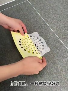 10pcs Disposable Shower Drain Hair Catcher Stickers Bathroom and Kitchen Sewer Cover Floor Drain Cover Sink Filter