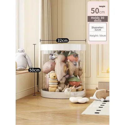 Transparent Large Capacity Plush Toy Storage Bucket