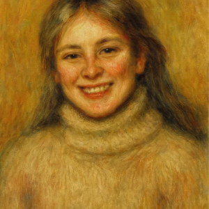 Tranh Nghệ thuật "Một Cô Gái Đang Cười" VIETSMART ART - Acrylic 45 x 60cm