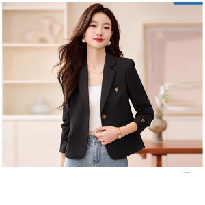 WANGGONGZHU | Elegant Short Suit Jacket Women Casual Style Fashionable Autumn New Arrival Princess Wang Commute Style Straight Cut Suit